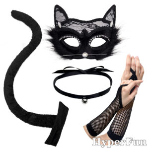 HyperFun Women Cat Costume Accessories Set