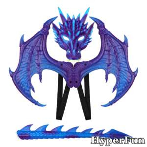 HyperFun Blue Dragon Wings Costume